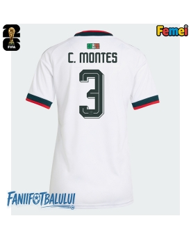 Mexic Cesar Montes #3 Echipament de Fotbal Replică Mondial 2026 Femei Deplasare